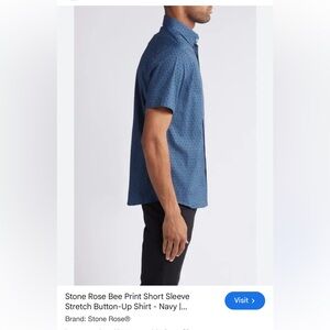 Stone & Rose Blue Geometric Casual Shirt